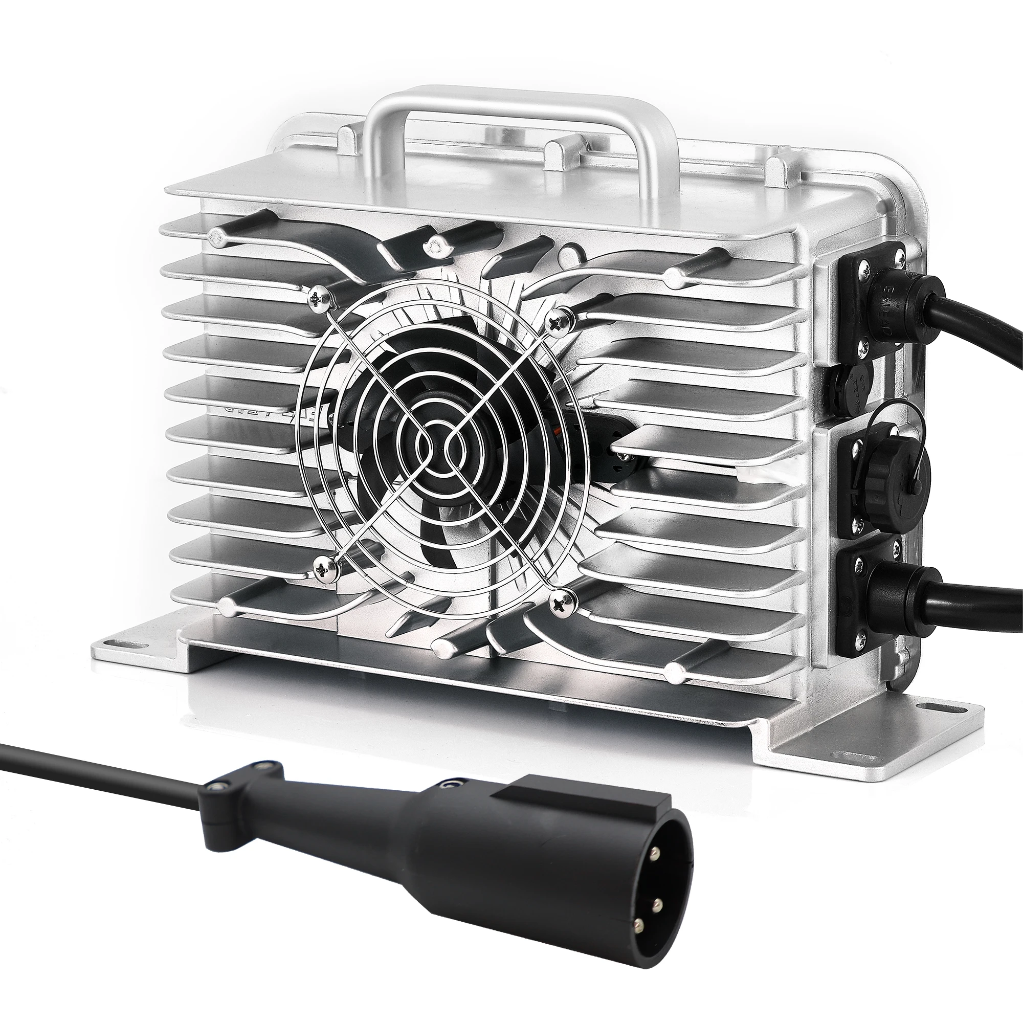 

48 Volt 25 AMP Golf Cart Battery Charger for Club Car Precedent Onward Tempo 1400W Quick Charge with 3-Pin Round Plug