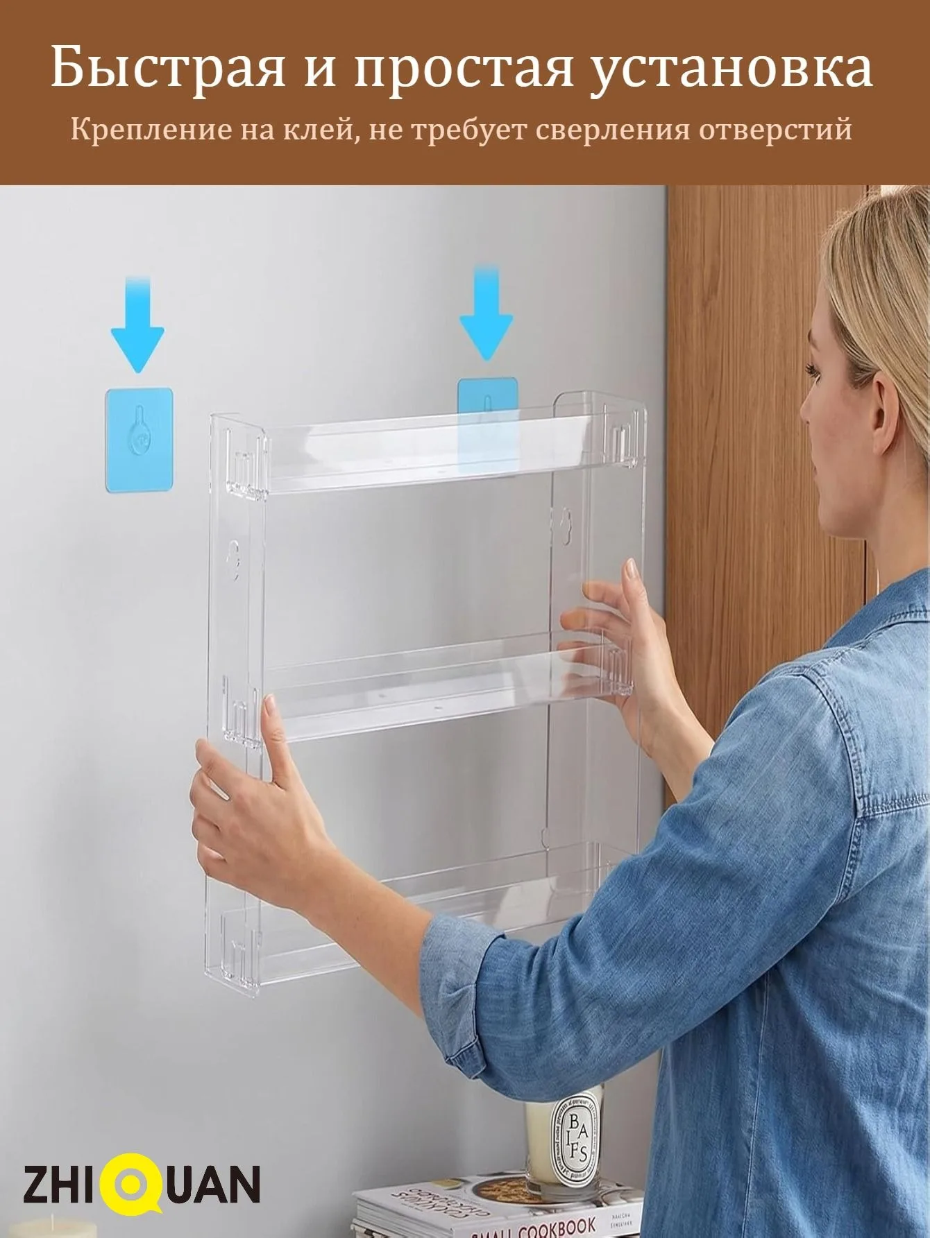 1pc Transparent 3‑Layer Wall‑Mounted Cosmetic Storage Rack, Detachable Multi‑Purpose Organizer For Bathroom & Bedroom Use