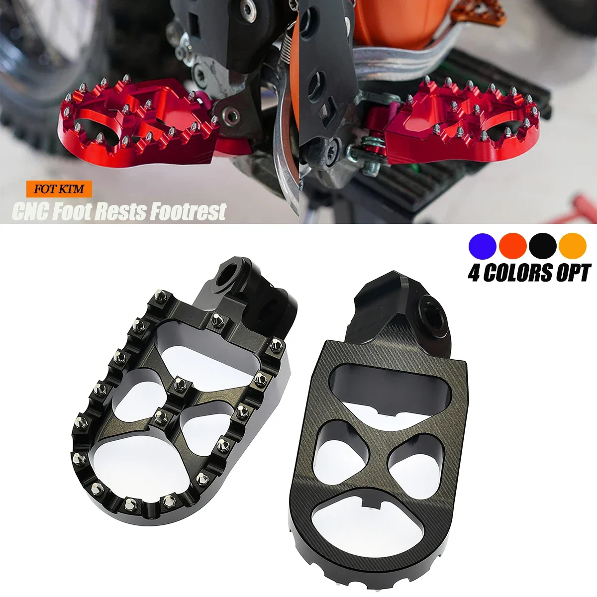 

Foot Pegs FootRest Footpegs Rests Pedals For Husqvarna TE 300 FE 250 350 450 501 TC 65 85 14-16 701 Enduro/Supermoto 2016-2023