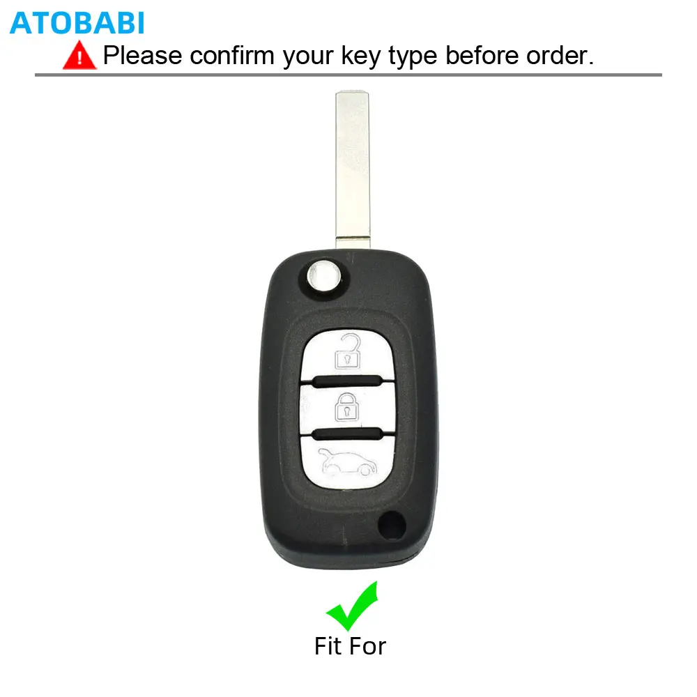 Leather Car Key Case Folding Keychain Holder Remote Cover Skin For LADA Sedan Largus Kalina Granta Vesta X-Ray XRay For Renault
