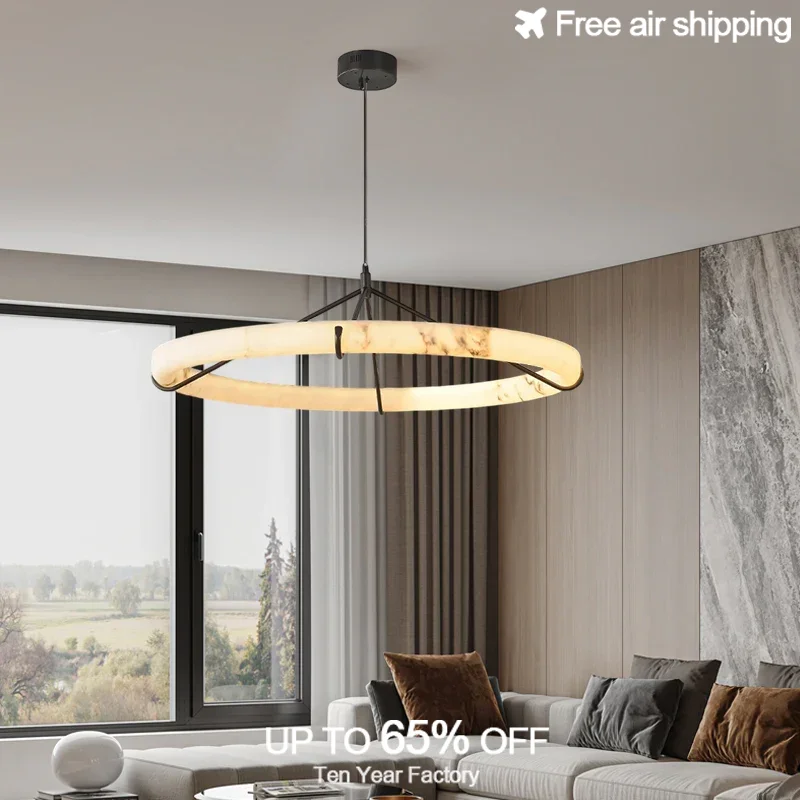 

European Modern Marble Sphere Hanging Chandelier for Kitchen Island Dining Table Living Room Bedroom Luxury Home Decoration