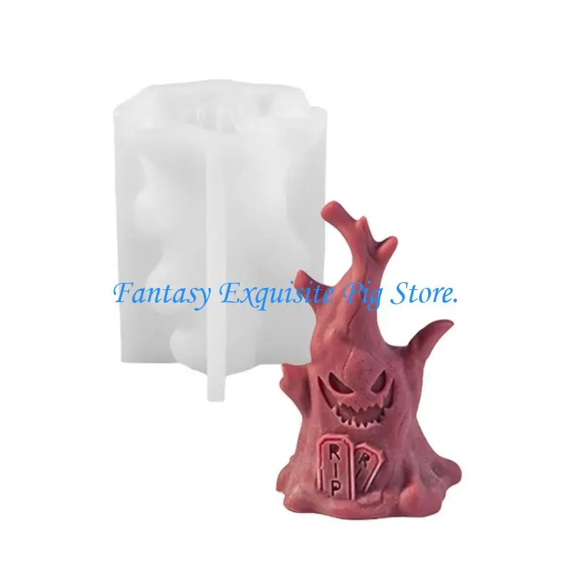 

HXBF Ghostly Stump Silicone Mold for Halloween Decorative Crafting