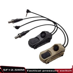 Airsoft Tactical Pressure Axon Switch, Dual Function Remote Control Button, SF/2.5 Rear Plug, M300, M600, DBAL, PEQ, NGAL