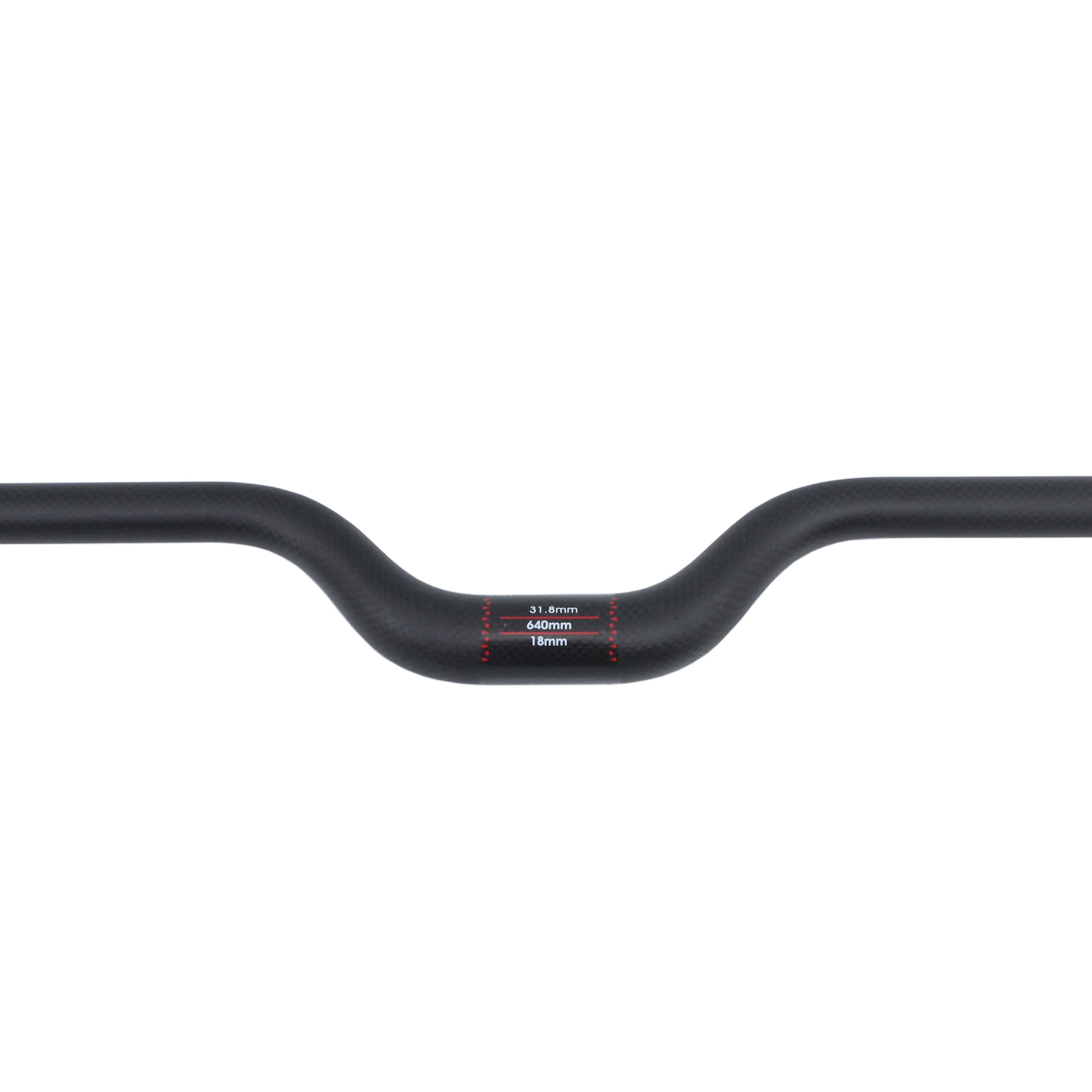 New Foled bike matt 3K full carbon fibre Big bend U Shape handlebar carbon bicycle handlebar MTB 25.4/31.8*600-740mm