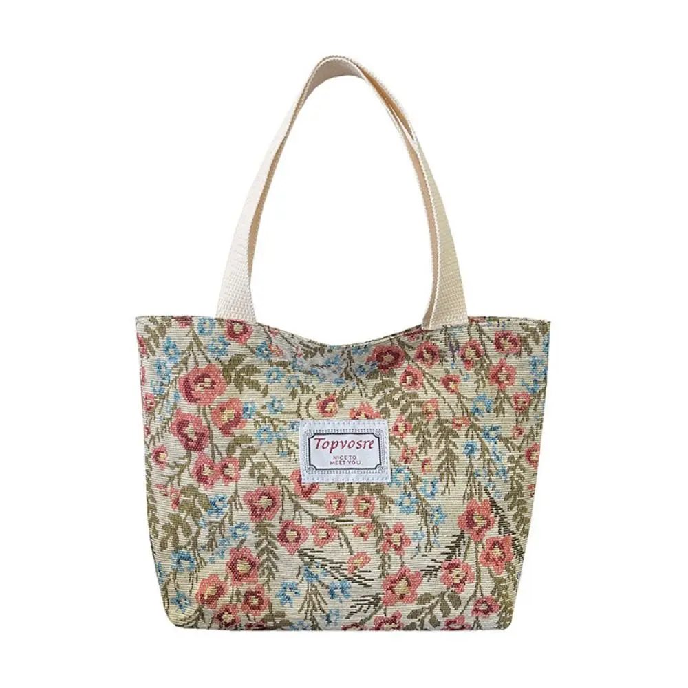 

Stylish Versatile Girl’s Handbag Leisure Large Capacity Shoulder Bag Lightweight Flower Printed Casual Tote Bag Travel