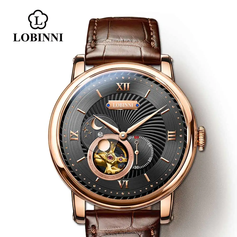 Switzerland Luxury Brand LOBINNI MIYOTA Movement Watch Men Automatic Mechanical Men\'s Watches Sapphire 50MM Waterproof