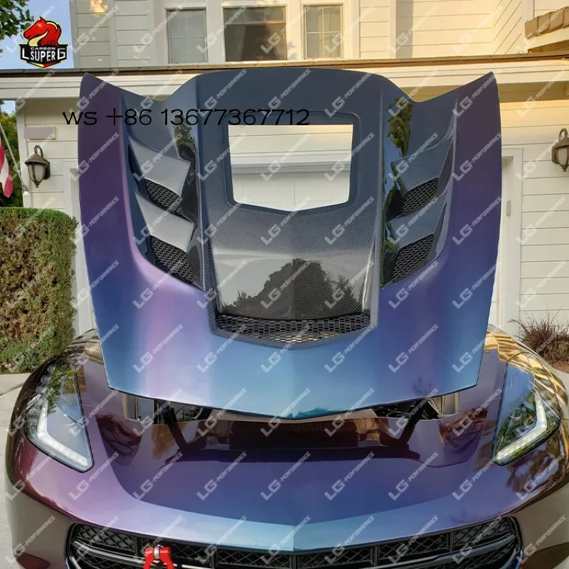 غطاء محرك من ألياف الكربون بونيه شيفروليه كورفيت C7