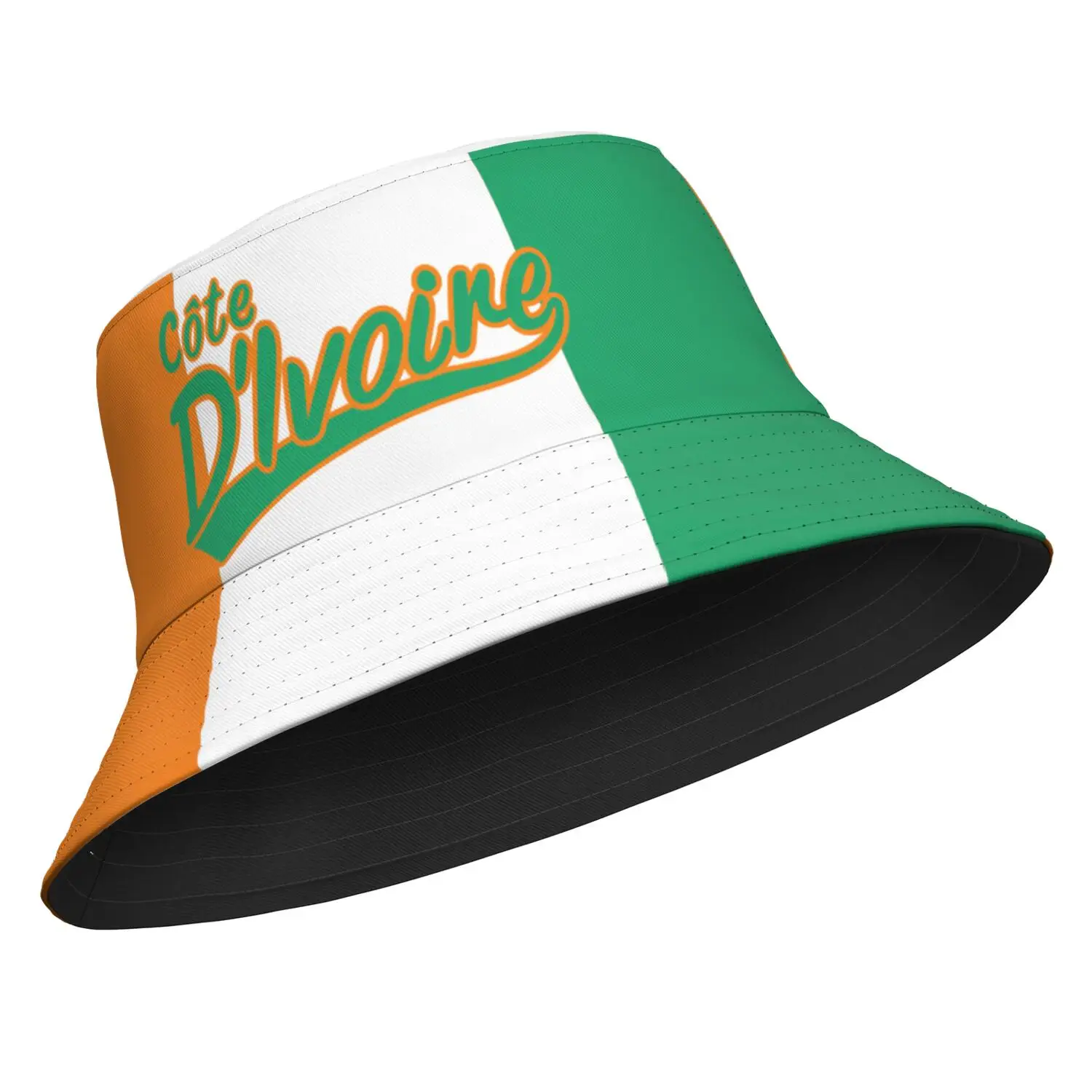 Cote D'ivoire Fisherman Hats Custom Made Name Team Logo Bucket Cap Travel Ivory Coast Nation French D Ivoire Flag Headgear