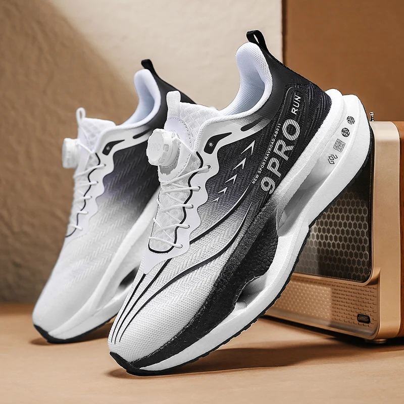 Men Running Shoes Carbon Plate Speciality Marathon Sports Breathable Lightweight Women's Comfortable Nonskid Leisure Sneakers