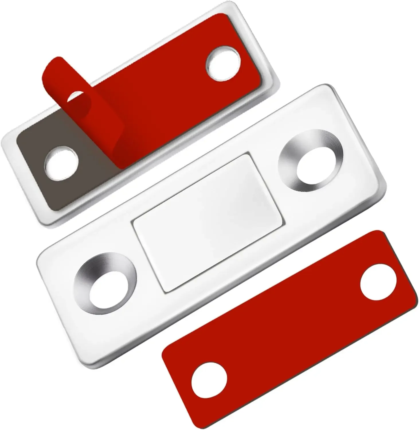 خزانة مغناطيسية قوية غير مرئية، مغناطيس باب رفيع للغاية يوقف درج لاصق مغناطيسي لخزانة المطبخ أقرب