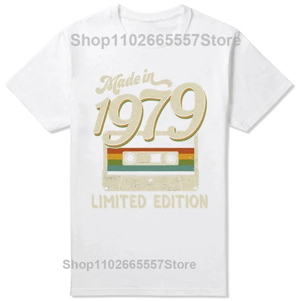 Hot Sale Made In 1979 Limited Edition 45 Years Of Being Awesome T Shirts Gifts Cotton Summer Tees Tops Men Short Sleeve T-shirt