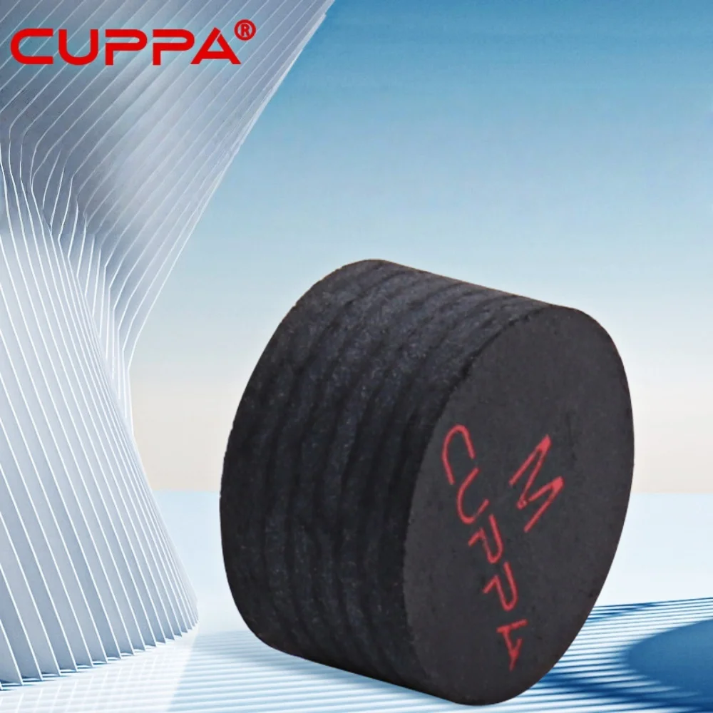 

CUPPA 14mm Multi-Layer Leather Billiard Cue Tip Professional Hardness M for Pool Accessories