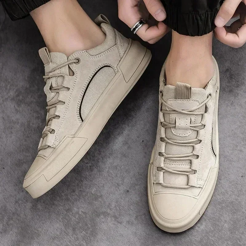 Men's Casual Leather Shoes 2024 New Shoes for Men High-top Black Casual Male Sneakers Platform New Tenis Masculino Mens Loafers