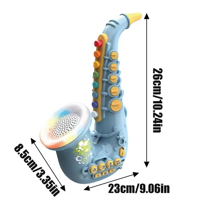 أطفال الساكسفون الساكسفون البوق لعبة أطفال الآلات مع الموسيقى والآلات الموسيقية الخفيفة لعبة للمبتدئين بنين بنات