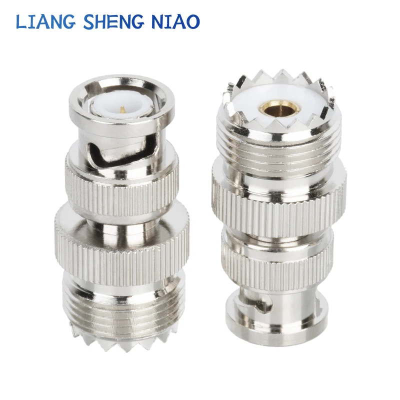 1pcs UHF PL259 SO239 TO BNC Connector UHF Female Jack To BNC Male Plug RF Coax Connector Straight Adapter SL16 Crossover sub