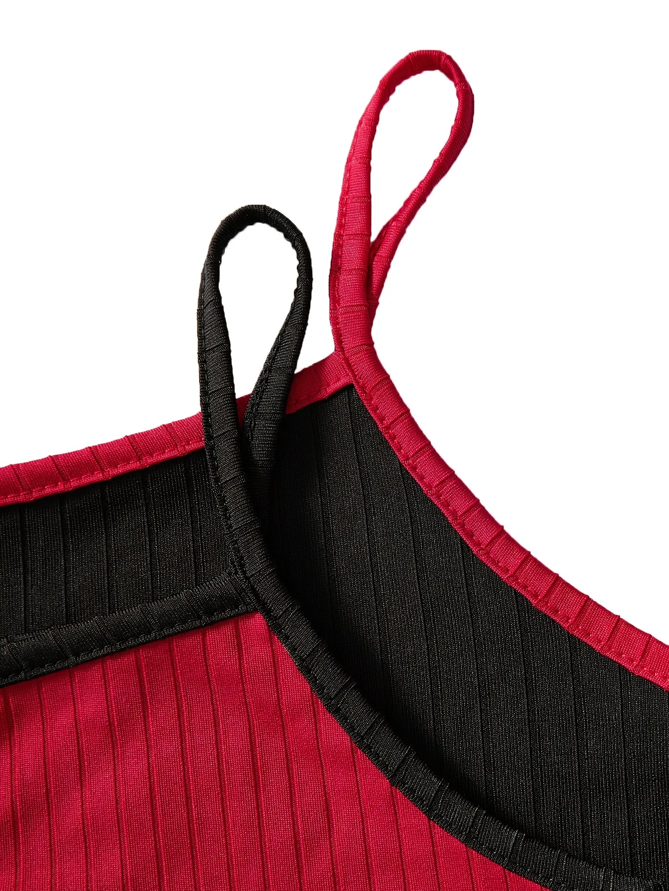 Stretchy Girls 2-Pack Spaghetti Strap Vests, Spider Pattern Fitted Rib Knit Camisole for Inner Layering Casual Outing Party Wear view 3