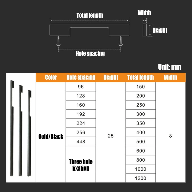 1PCS Alumínium Keverés Minimalista szekrény kezelni konyhai Szekrény pulls Gardrób Port nyelű Rajzoló knobs Bútor nyelű