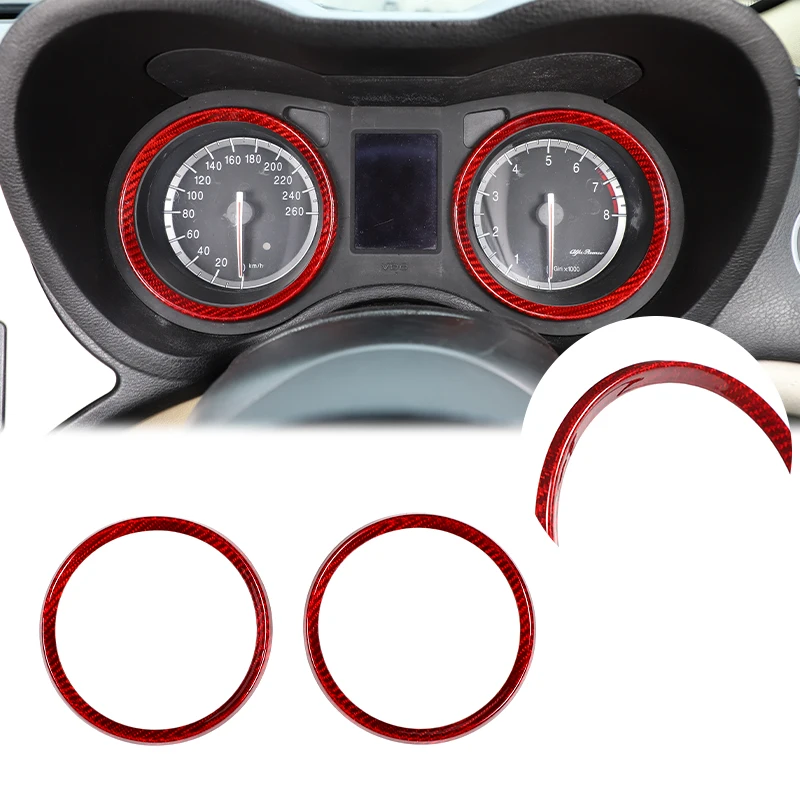 Speedometer Decorative Ring Real Carbon Fiber Dashboard Instrument Frame Trim Ring For Alfa Romeo 159 Brera Spider 939 2004-2011