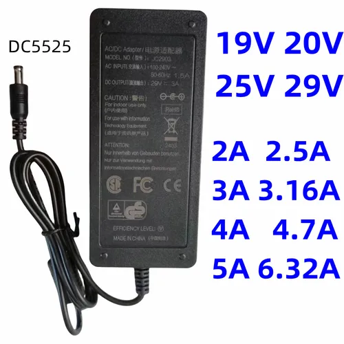 12V 18V 19V 20v 24V 25v 28V 29V 32V 1A 2A 2.5A 3A 3.16A 3.42A 4A 4.7a 5A 6A 6.32a Adaptador de fuente de alimentación AC DC Transformador