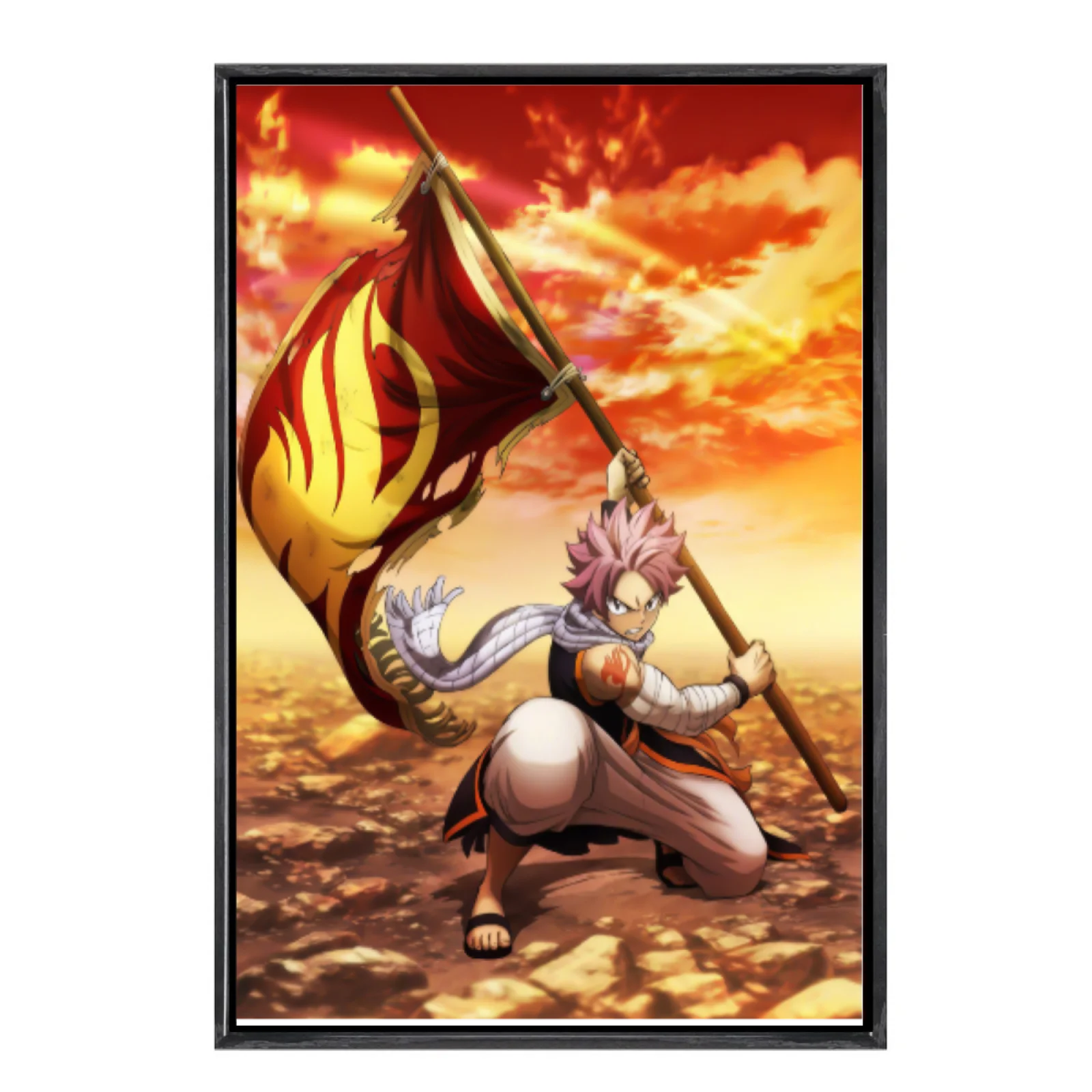 

Japanese Manga Multi-Size Canvas Poster Double Framed Wall Art,Fairy Tail Home Decor for Living Room Bedroom