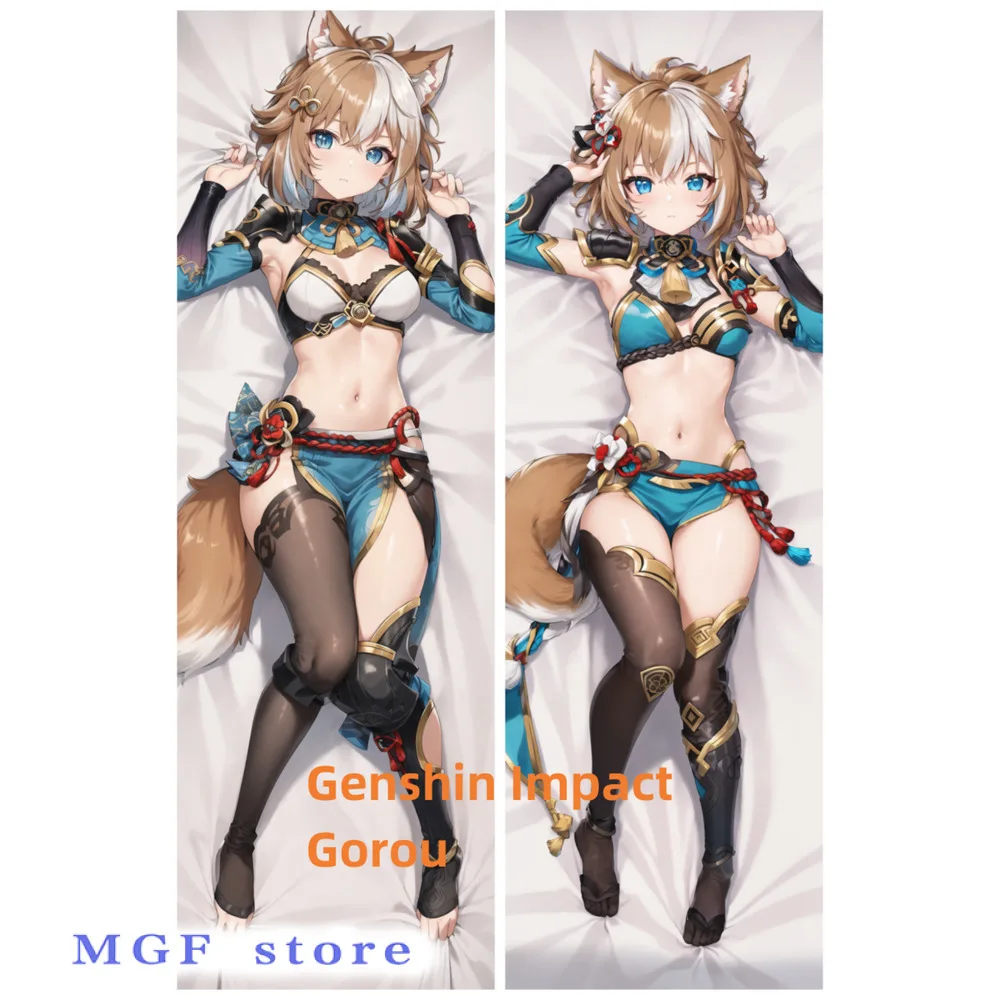 Dakimakura Anime Pillow Case Genshin Impact Gorou Double-Sided Print Of Life-Size Body Pillowcase Gifts Can Be Customized