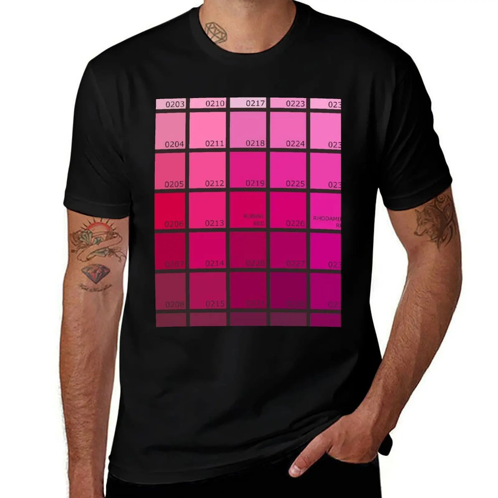 

Shades of Pink Pantone T-Shirt oversized graphic tee tees blacks mens t shirt graphic
