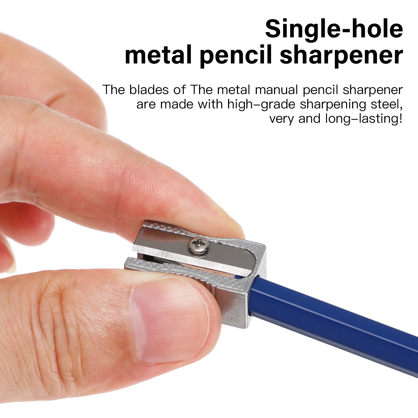 

10pcs Metal Pencil Sharpener Pocket Handheld Rectangular Alloy Sharpeners for Graphite Wood Pencils Easy to Carry