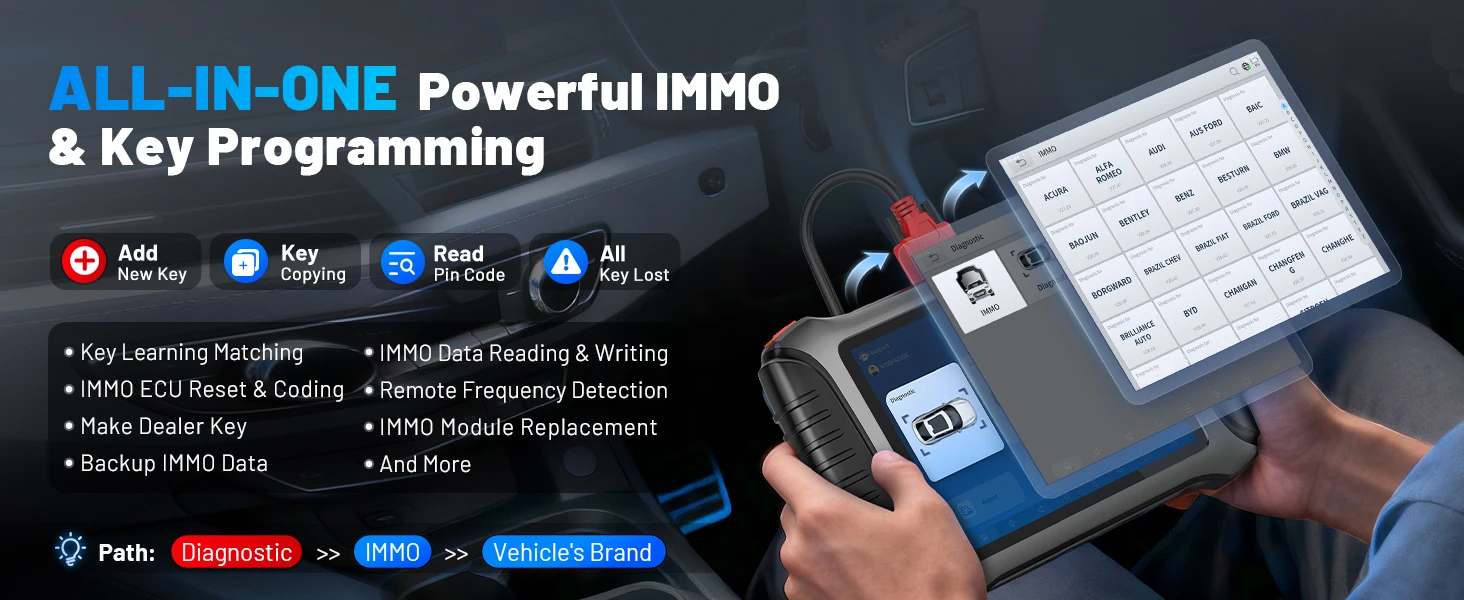 XTOOL X100PAD3 SE IMMO Schlüsselprogrammierung ECU-Codierung Komplettsystem-Autodiagnosescanner Bester Schlosserprogrammierer CANFD DOIP FCA – Detail 2