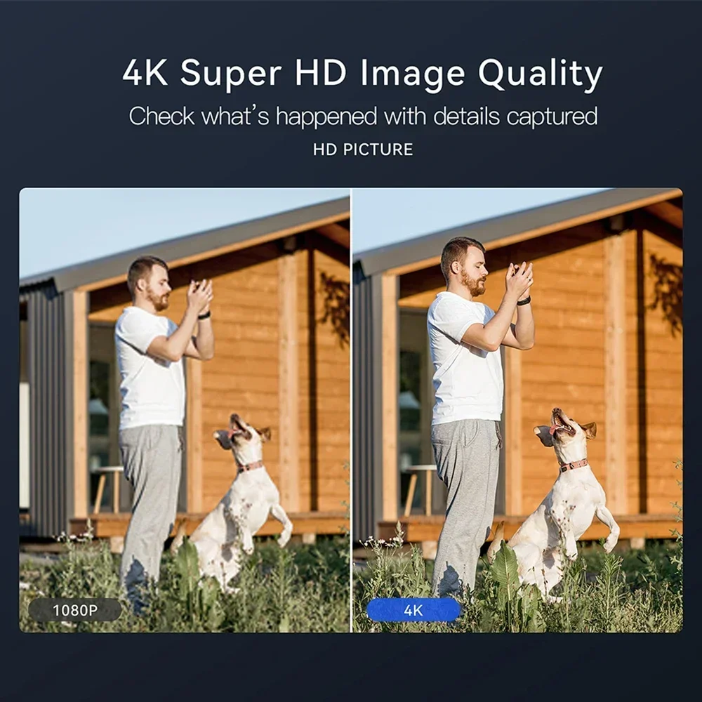 كاميرا 4K 8MP تعمل بالطاقة الشمسية بعدسة مزدوجة 4G كاميرا WIFI خارجية 180 °   كاميرا مراقبة للكشف عن الإنسان PIR ذات رؤية واسعة جدًا، كاميرا صوتية ثنائية الاتجاه