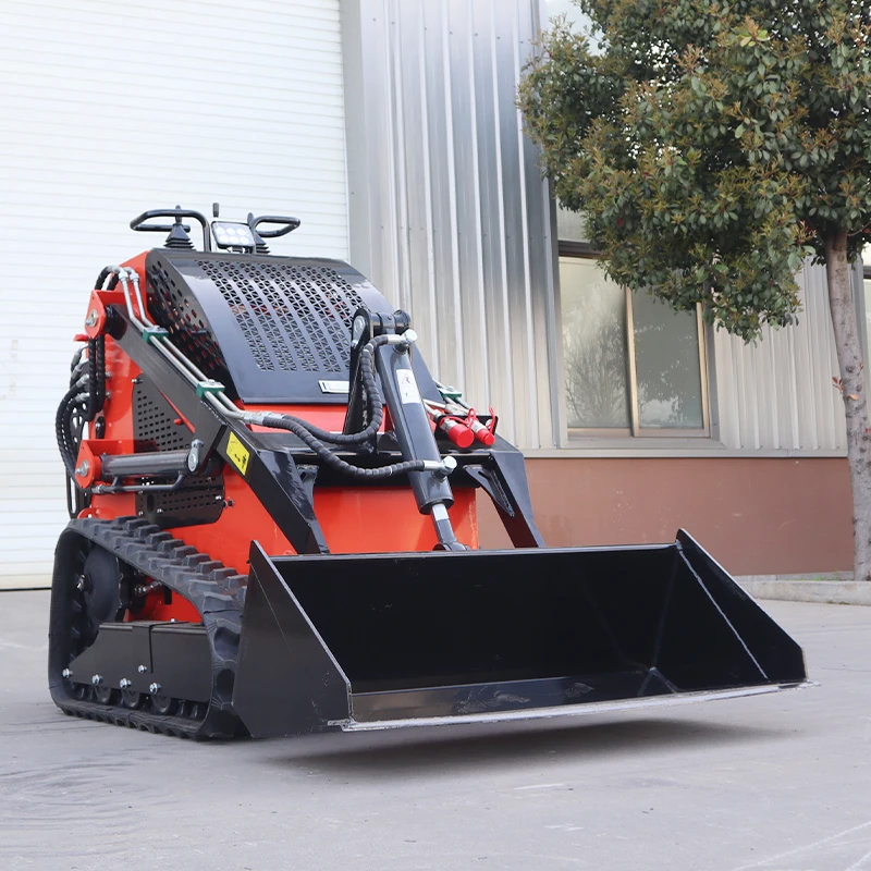 Mini Diesel Skid Steer Loader Lightweight Multifunctional Loader For Home Farm Landscape Maintenance