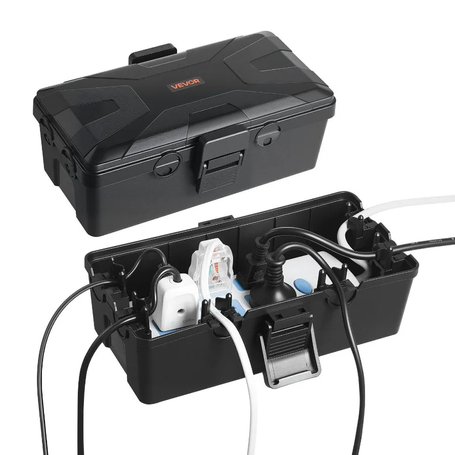 

Outdoor Electrical Box Waterproof 9.4 x 4.3 x 2.8 in IP54 Weatherproof Extension Cord Cover Large Outlet Connection Box Plug to