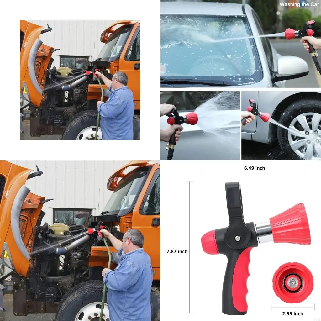 

Профессионально разработанная насадка для садового шланга с большой ручкой управления и центральной секцией расширенного KXRE