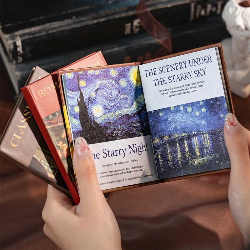 

96pcs Famous Oil Paintings Material Book Journaling Scrapbook Decor Material Paper Craft Planner Background Paper
