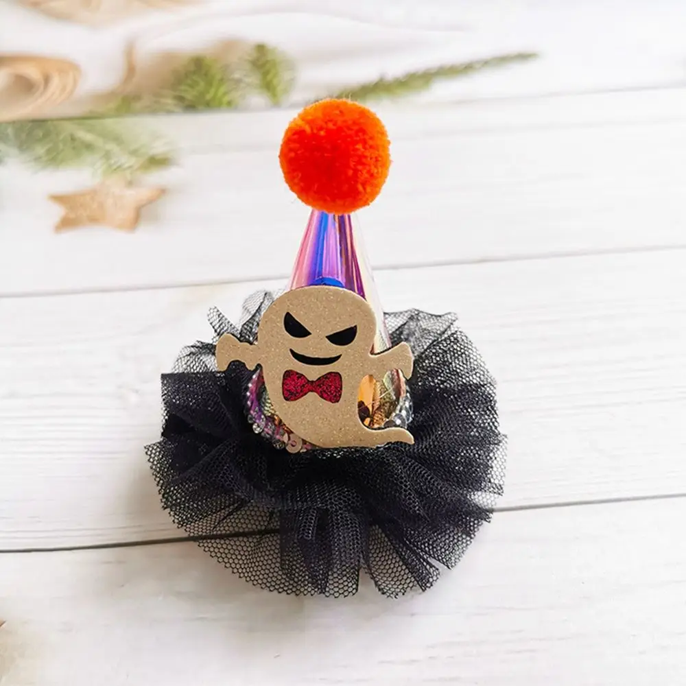 Party Funny Ghost Lace Pumpkin Cartoon Halloween Hat Hair Clip Hair Accessories Children Hairpin Halloween Headwear