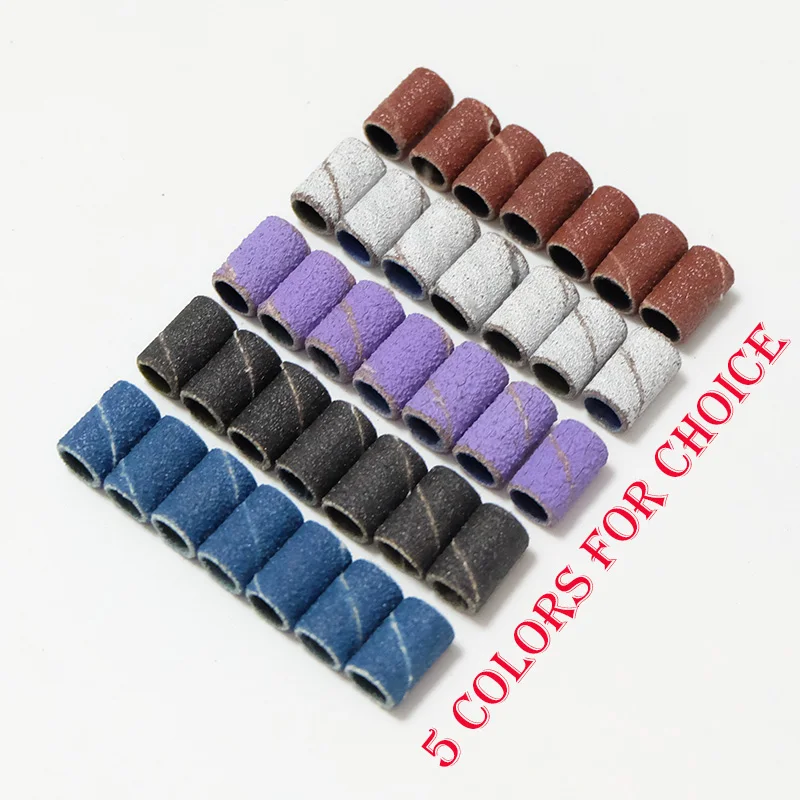 100/50/25 stücke Nagel Schleif Ring Bands Elektrische Maniküre Nagel Bohrer Bits 80/120/180 Grit Gel Nagellack Entfernung Pediküre Werkzeug – Detail 2