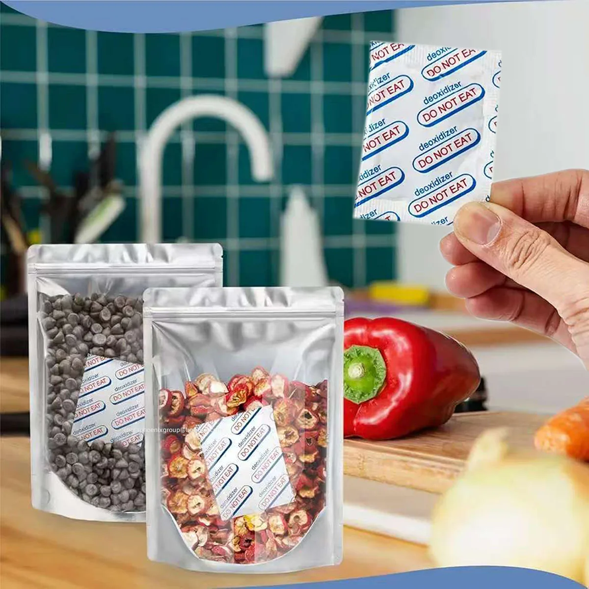 

100Cc Oxygen Absorber For Food Storage, Dyhadrator For Food Keep Fresh 300cc Food Absorption Oxygen Absorbent Envelopes