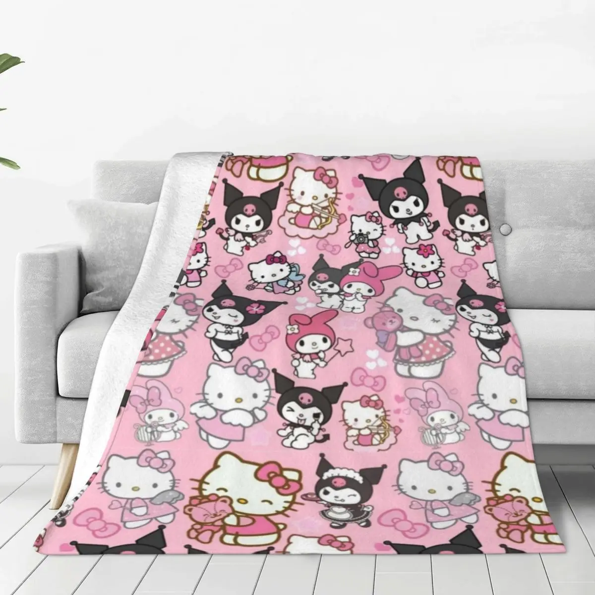 My Melody Blanket Travel Office Flannel Throw Blanket For Couch Chair Super Warm Custom DIY Quality Bedspread Birthday Present