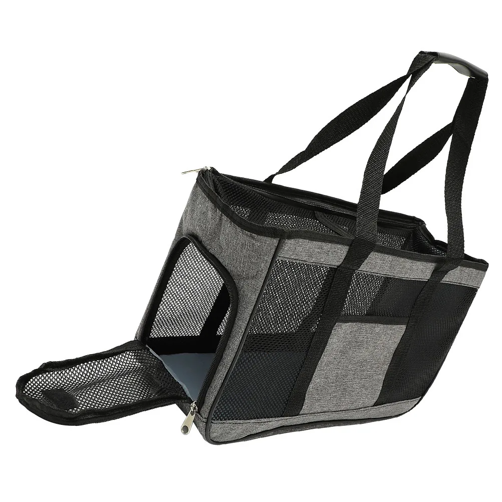

Portable Pet Carrier Bag Breathable Cat Bag Outdoor Puppy Carrier Grid Cloth Tote Cats Small Holder Foldable Stylish Pet Pouch