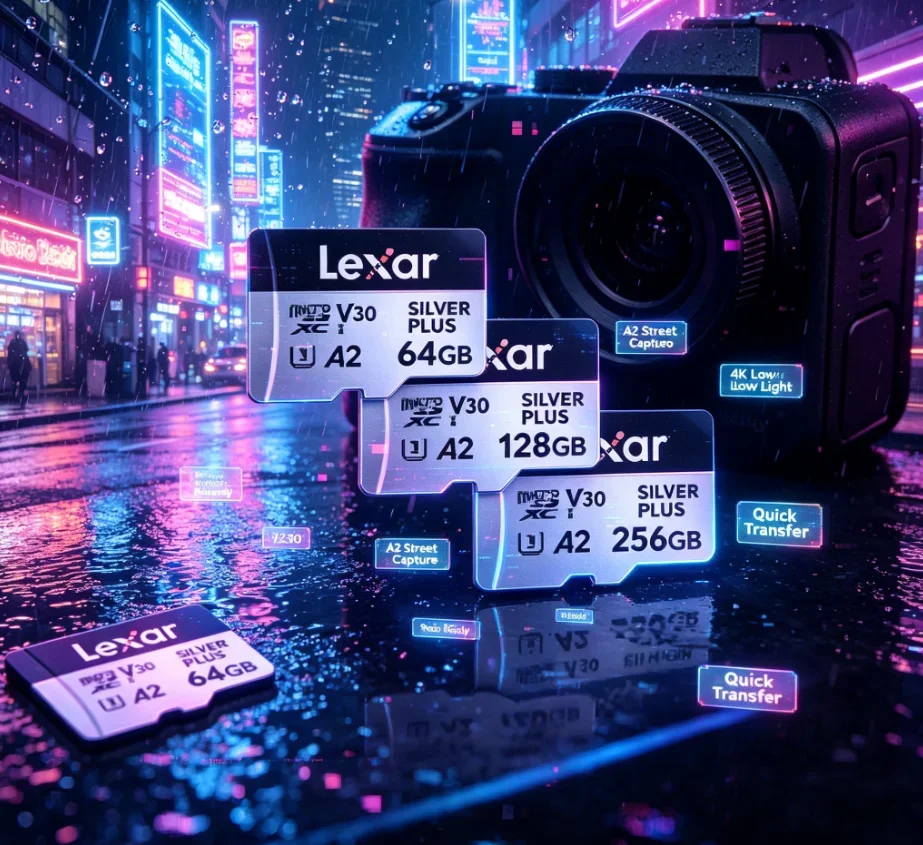 ループ録画対応-lexar-silver-plus-tfメモリーカード-u3-a2-v30-耐久性のあるストレージチップ-車載カメラ-セキュリティモニター用