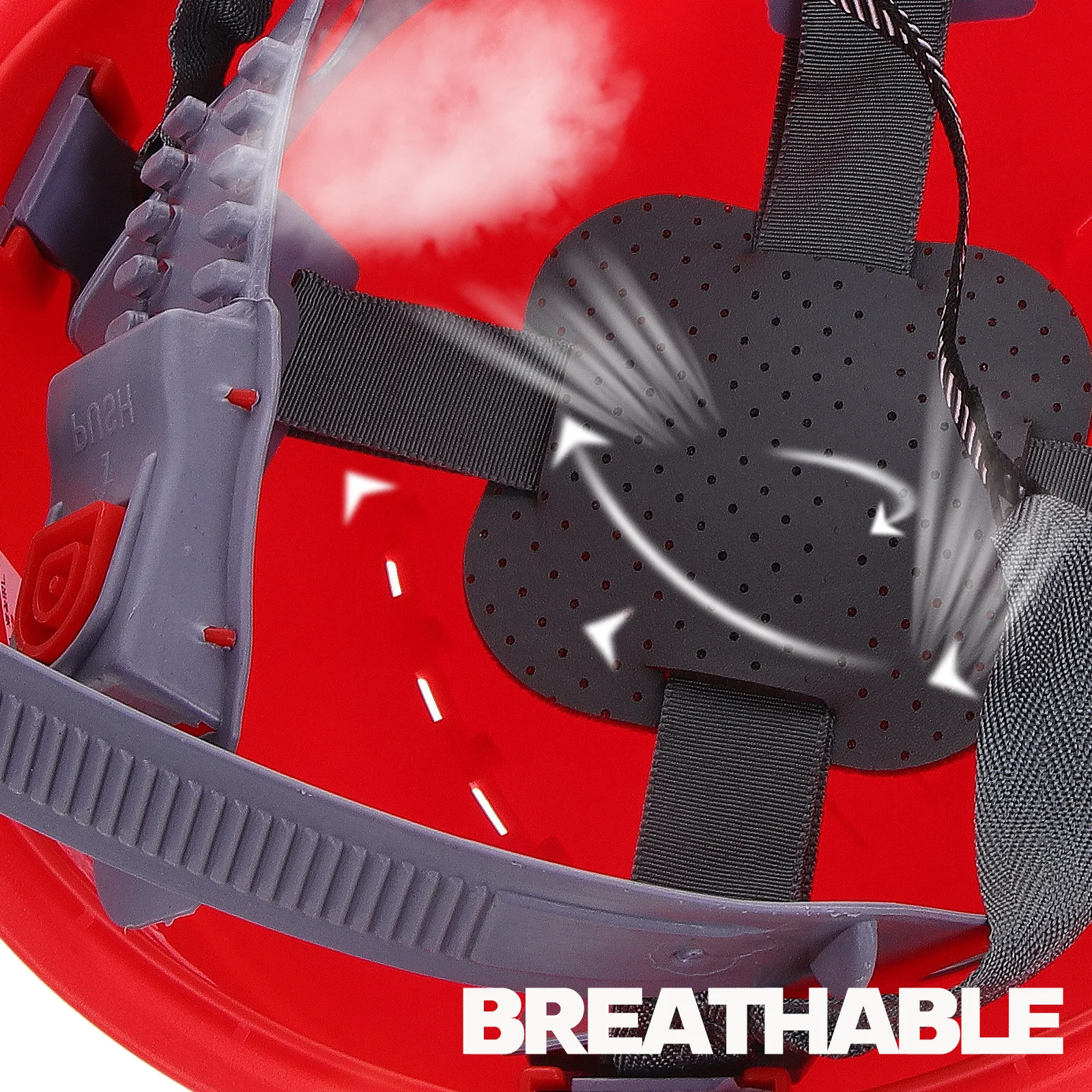 قبعة صلبة آمنة للبناء باللون الأحمر السميك لعمال تحسين المنزل، قبعة حماية متينة محمولة لمواقع العمل #5