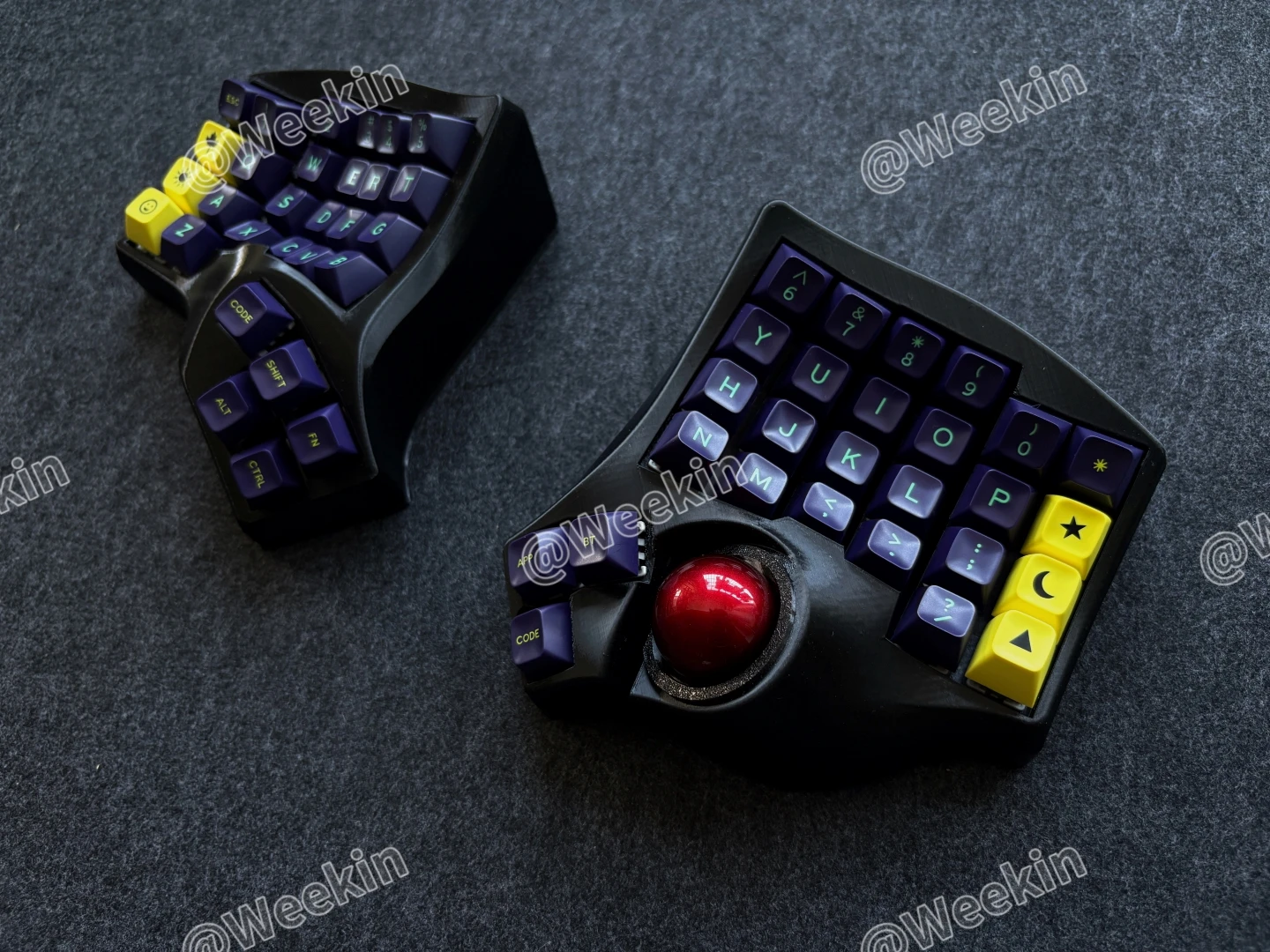 Charybdis4X6 MK2 Trackball Split Keyboard Hotswap Wired/Bluetooth Wireless Split Mechanical Keyboard Kit Curve Ergonomic QMK/ZMK