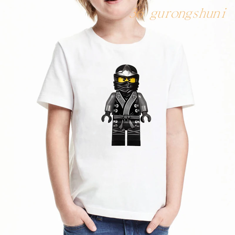 cartoon clothing t shirt boys shirts Ninja print graphic kids tshirt boy t-shirts summer tops for girls shirts children clothes