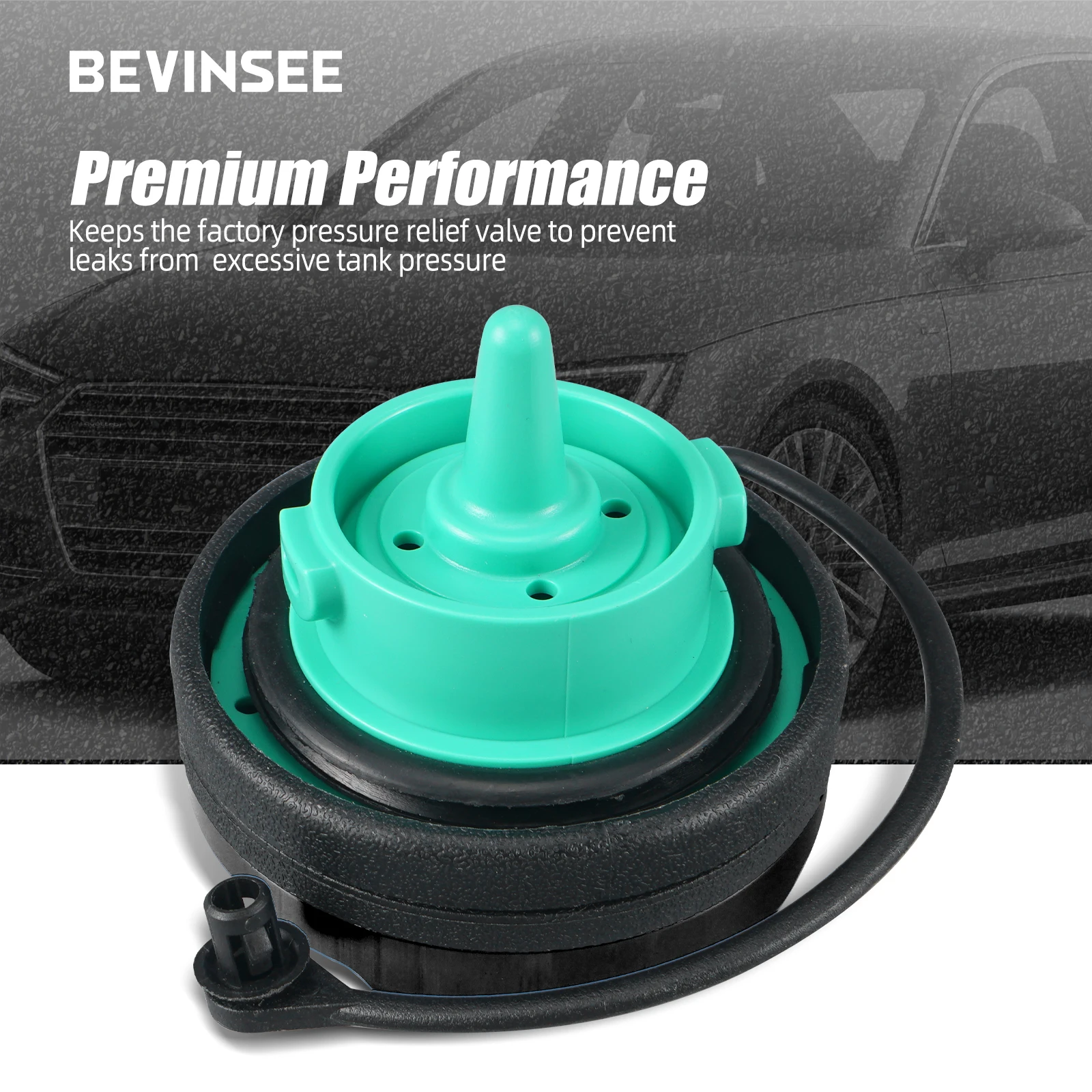 BEVINSEE Aluminum Fuel Cap Fuel Tank Cap for VW Golf 7 for Audi A6 C7 for Audi A1 A3 A4 A5 A6 A7 Q3 Q5 Q7 5C0201550T 5Q0201550L