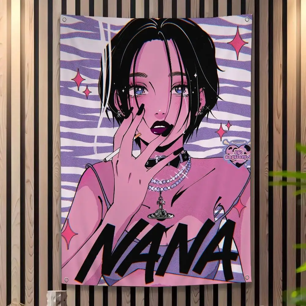 أنيمي N-NANA شوجو مانغا لتقوم بها بنفسك العلم لمجموعة الأسرة صور غرفة المعيشة ديكور المنزل النوم جدار ديكور فني راية