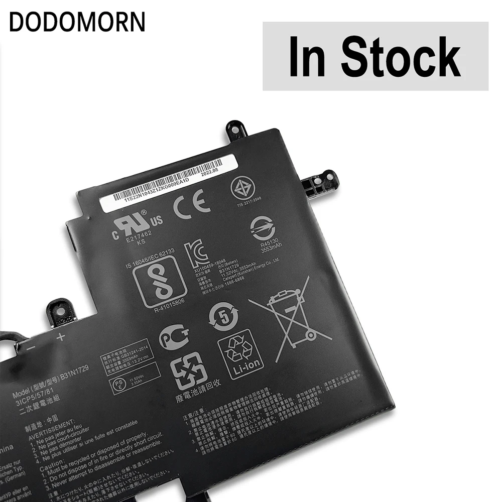 Dodomorn-Capus vivobook用バッテリー、s15、s530、s530f、s530fa、s530fn、s530ua、s530uf、s530un、x530fn、X530FN-1A、新品、b31n1729用の高品質バッテリー