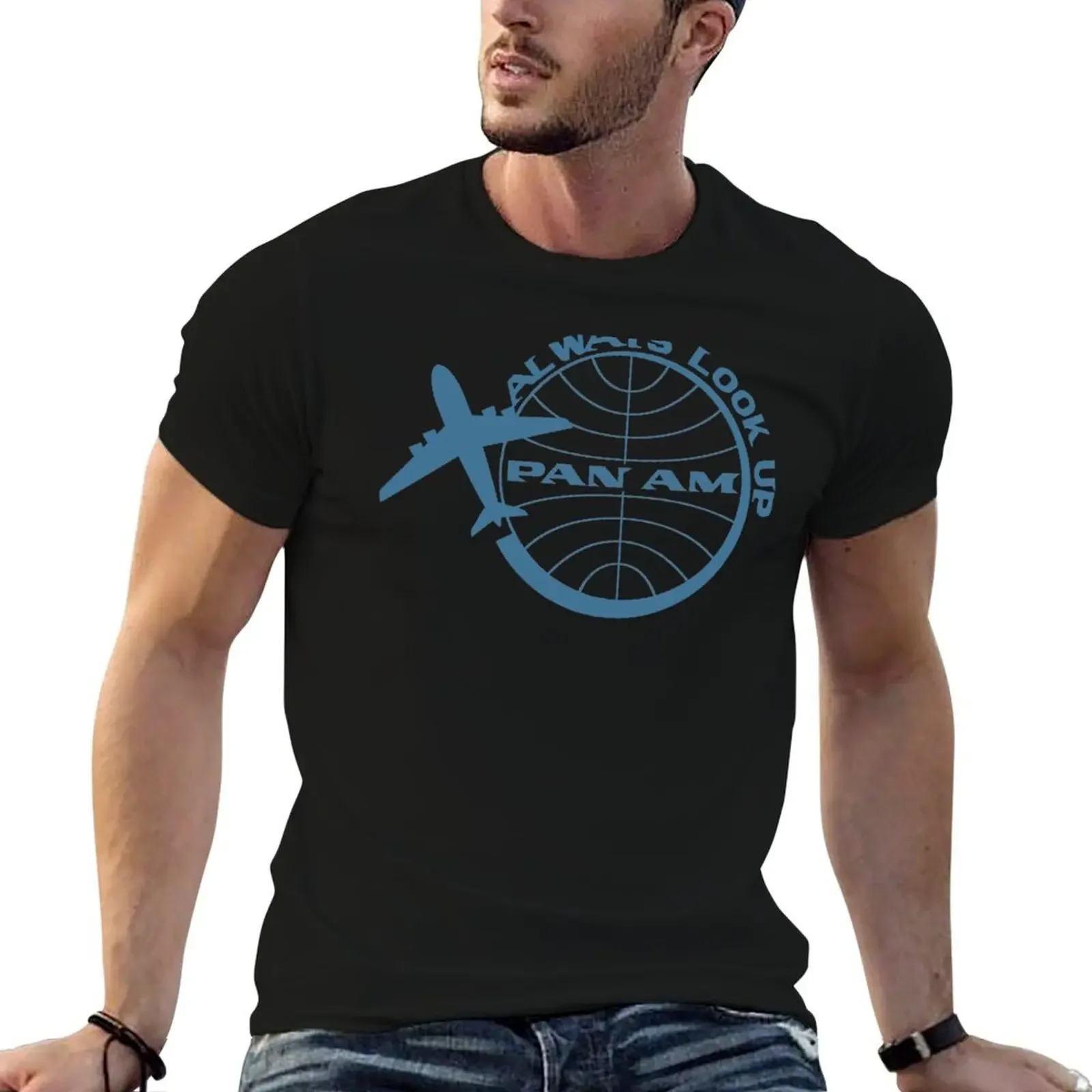 

PAN AM - Always Look Up T-Shirt anime clothes Personalized t-shirt T-shirts for men cotton