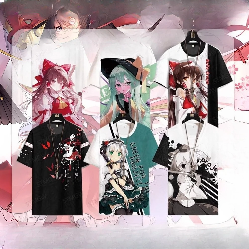 Anime TouHou Project 3D Print T Shirt Women Men Harajuku Tops Summer Crewneck Short Sleeve Funny Tshirt Graphics Tees Cosplay