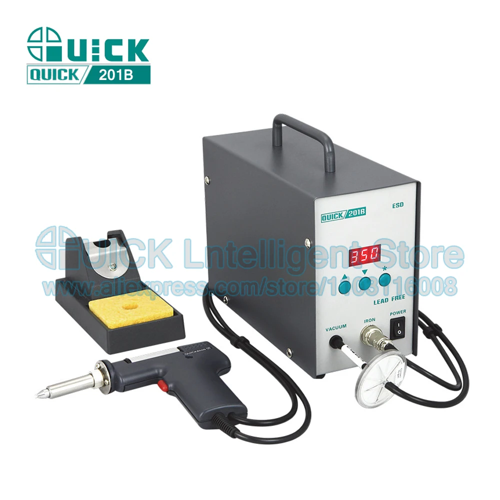 

Soldering Stations QUICK 201B high frequency Tin suction gun Electric Soldering Irons Rework station digital display Lead Free