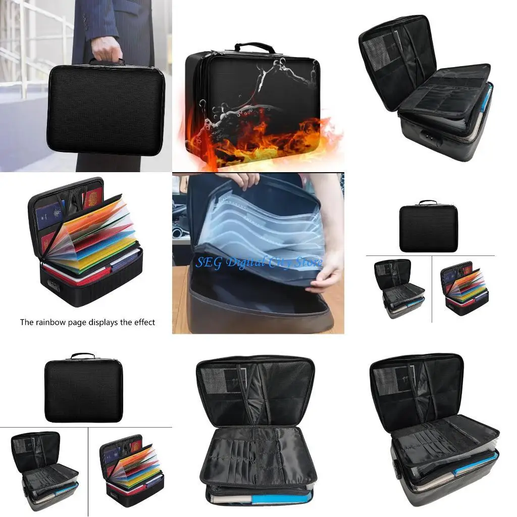 

U75B 2192℉ Resistant Document Box Waterproof File Box with Lock for Office