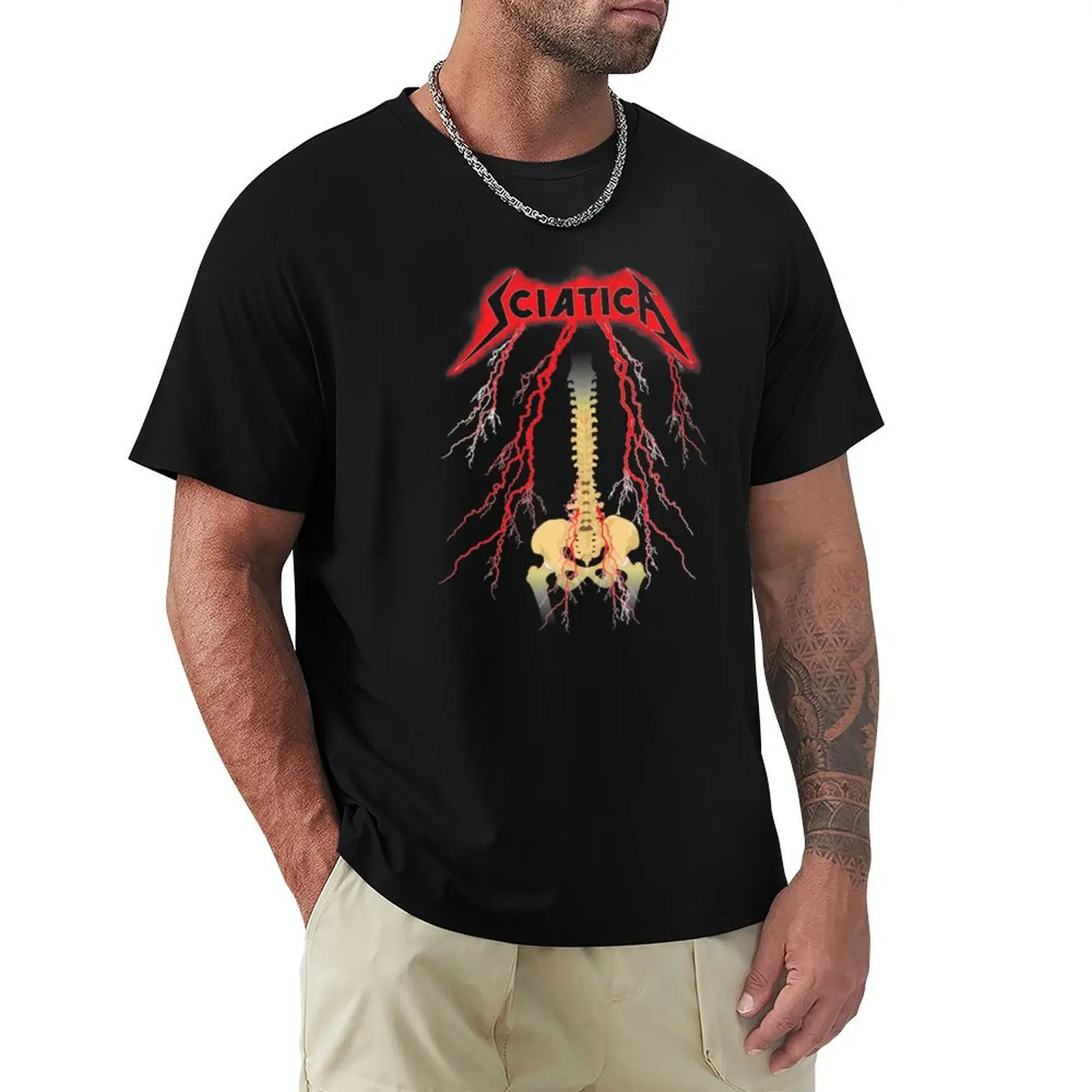 

Hard Rock Sciatica T-Shirt funny meme t-shirts oversized graphic tee plain black t shirts men